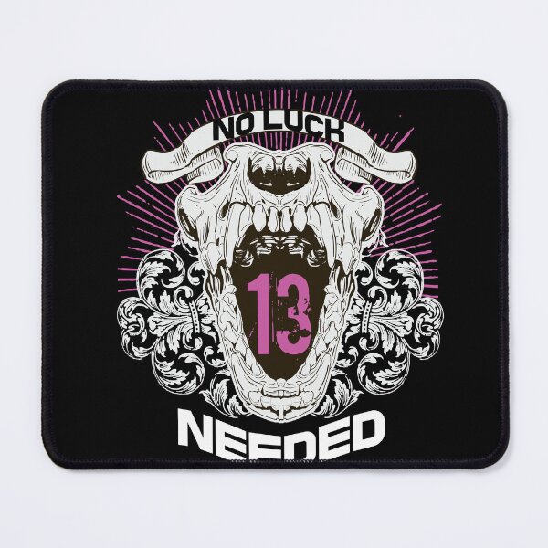 Item preview, No Luck Needed - Neon Purple Roaring Skull Streetwear designed and sold by snapifyprints.