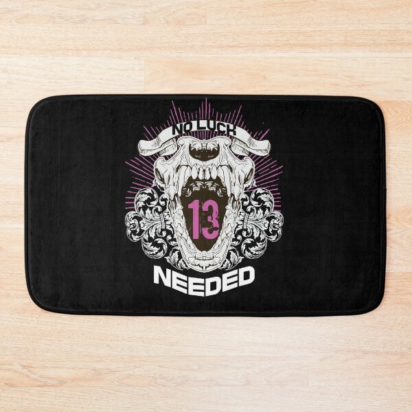 Item preview, No Luck Needed - Neon Purple Roaring Skull Streetwear designed and sold by snapifyprints.