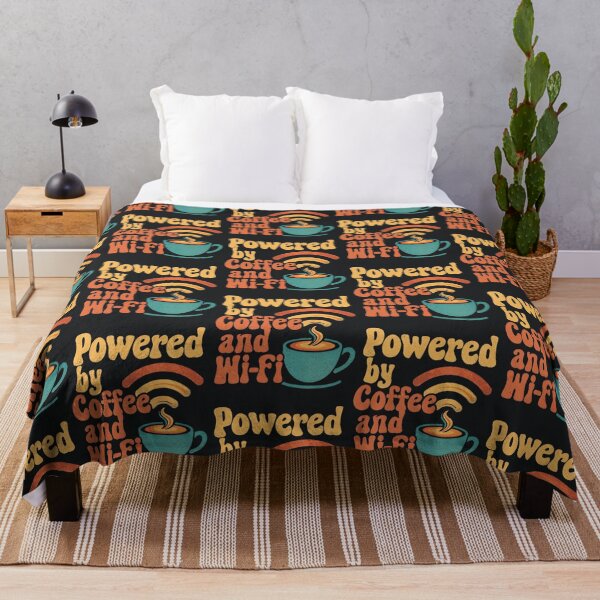 Item preview, Powered By Coffee – Retro WiFi Lover Design designed and sold by Taans-Creation.