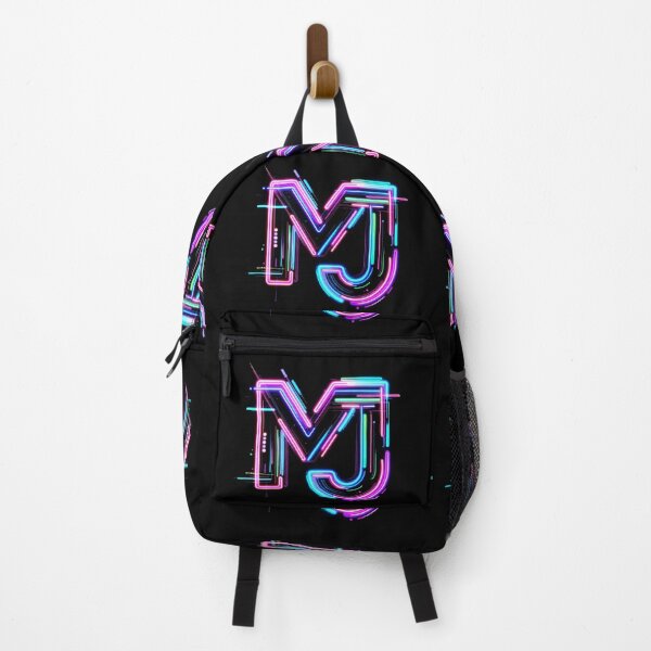 Item preview, MJ King Of Dance Neon Glow Initials Logo Art designed and sold by ExploreAura Studio.