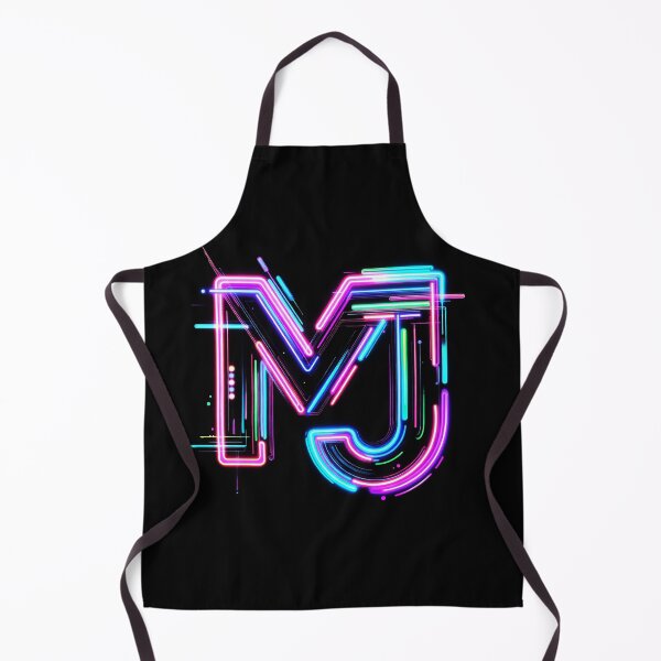 Item preview, MJ King Of Dance Neon Glow Initials Logo Art designed and sold by ExploreAura Studio.