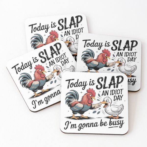 Item preview, Today is Slap an Idiot Day Rooster Duck designed and sold by Gallory Hive.