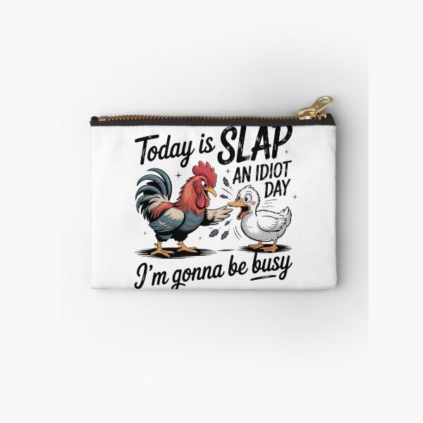 Item preview, Today is Slap an Idiot Day Rooster Duck designed and sold by Gallory Hive.