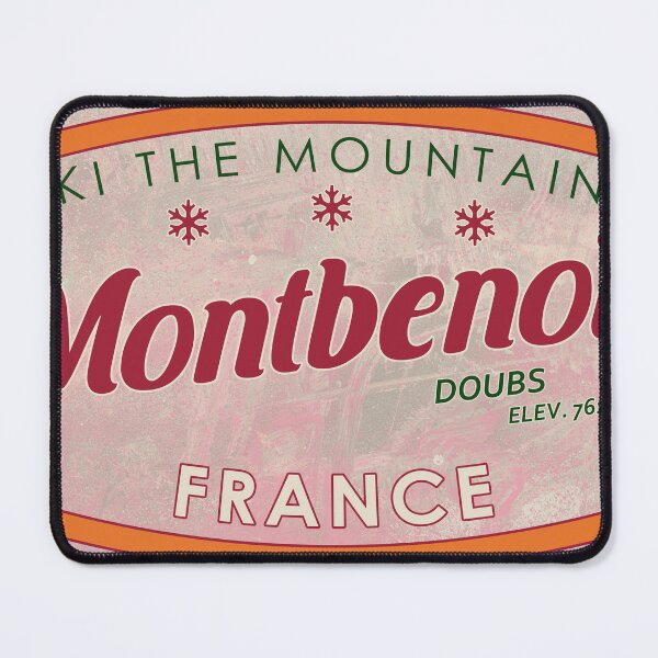 Item preview, Montbenoît, France, Doubs, Ski, textured skiing badge designed and sold by Wanderful-roads.