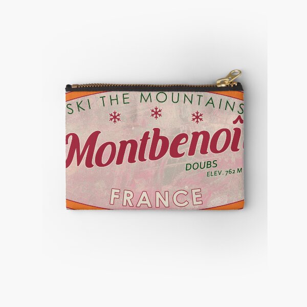 Item preview, Montbenoît, France, Doubs, Ski, textured skiing badge designed and sold by Wanderful-roads.