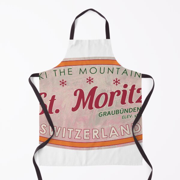 Item preview, St. Moritz, Switzerland, Graubünden, Ski, textured skiing badge designed and sold by Wanderful-roads.
