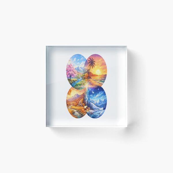 Item preview, Four Seasons Circle Landscape Art designed and sold by Cloudgrove.