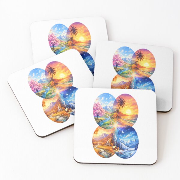 Item preview, Four Seasons Circle Landscape Art designed and sold by Cloudgrove.