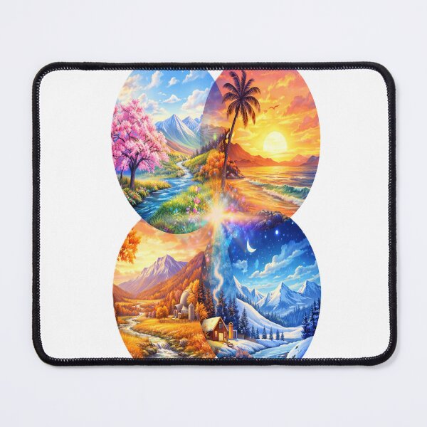 Item preview, Four Seasons Circle Landscape Art designed and sold by Cloudgrove.