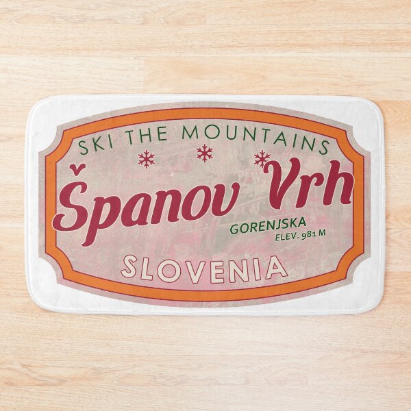 Item preview, Španov Vrh, Slovenia, Gorenjska, Ski, textured skiing badge designed and sold by Wanderful-roads.