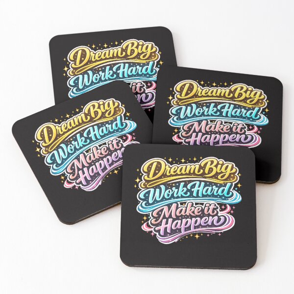Item preview, Dream Big Work Hard Make It Happen Typography designed and sold by Tadeusz1.