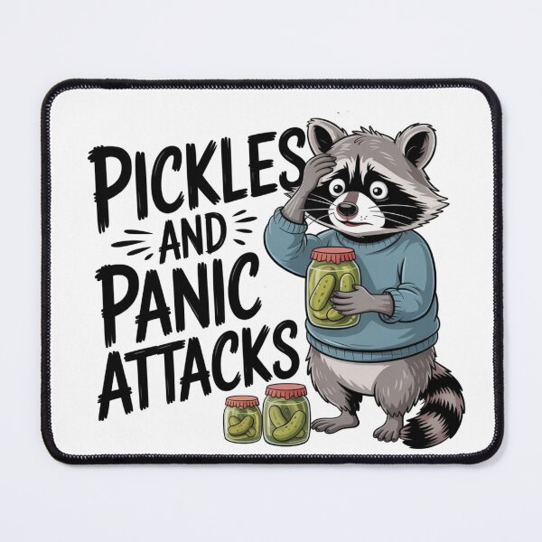 Item preview, Pickles and Panic Attacks Raccoon Design designed and sold by Gallory Hive.