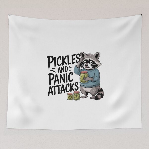 Item preview, Pickles and Panic Attacks Raccoon Design designed and sold by Gallory Hive.