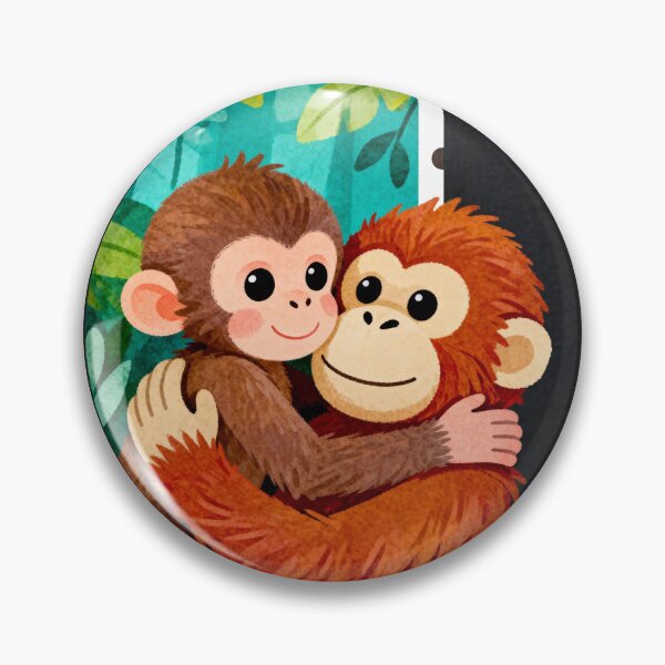 Item preview, Baby Punch Monkey Hugging A Plush Toy Monkey designed and sold by Trendsecne.