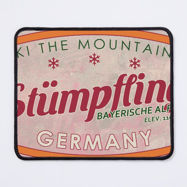 Item preview, Stümpfling, Germany, Bayerische Alpen, Ski, textured skiing badge designed and sold by Wanderful-roads.
