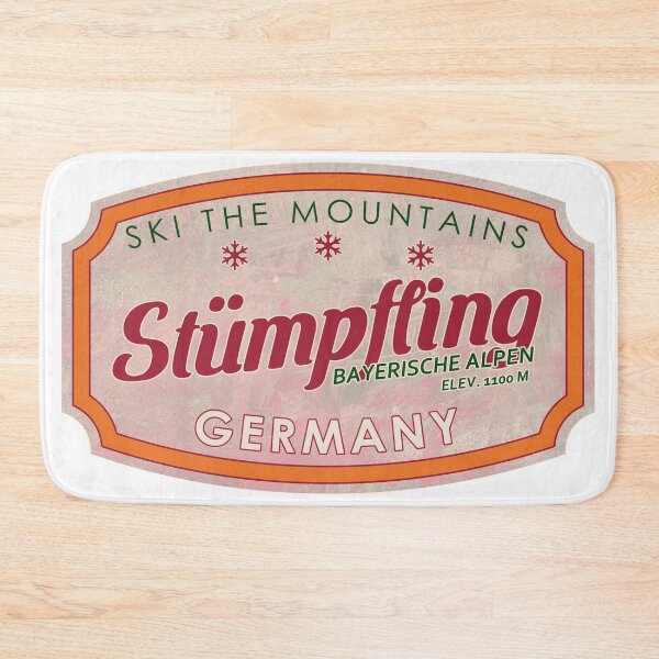 Artikelvorschau, Stümpfling, Deutschland, Bayerische Alpen, Ski, strukturiertes Skiabzeichen entworfen und verkauft von Wanderful-roads.