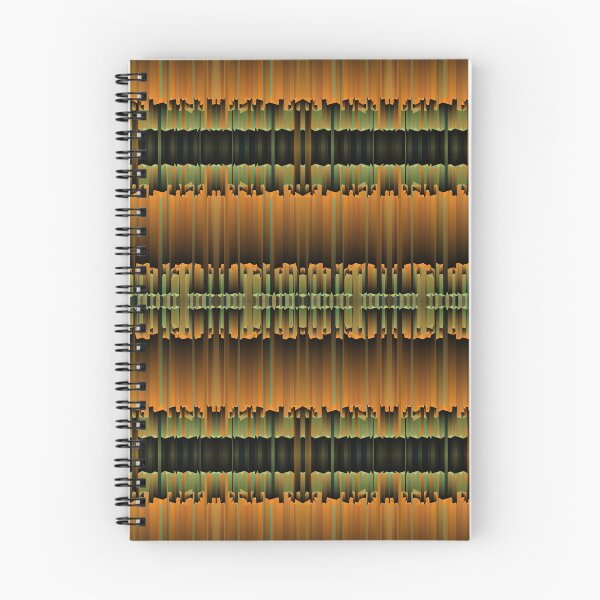 Item preview, Abstract vertical geometric pattern in amber and bronze tones with layered symmetrical columns designed and sold by ScreenPin.