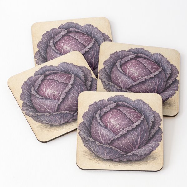 Item preview, Vintage Red Cabbage Botanical Print - Brassica Oleracea Kitchen Wall Art designed and sold by Darlin8888.