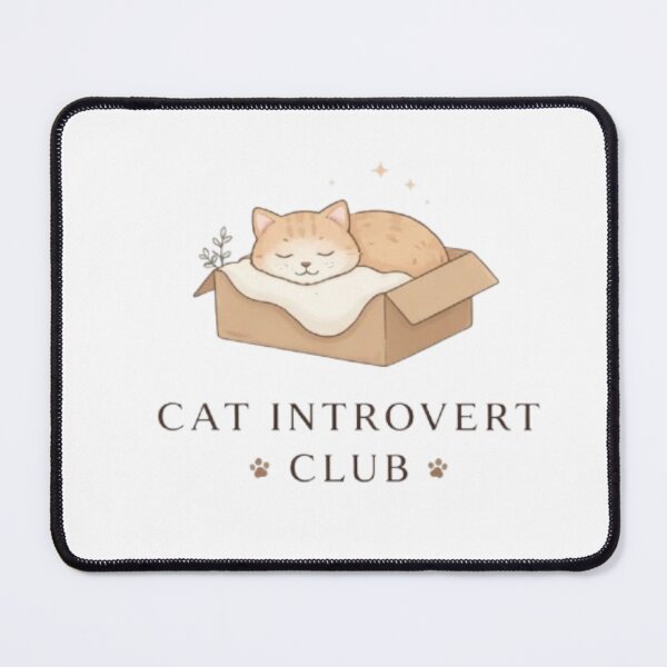 Item preview, Cat Introvert Club Minimal Cute Cat Lover Aesthetic Design designed and sold by Sanika arts .