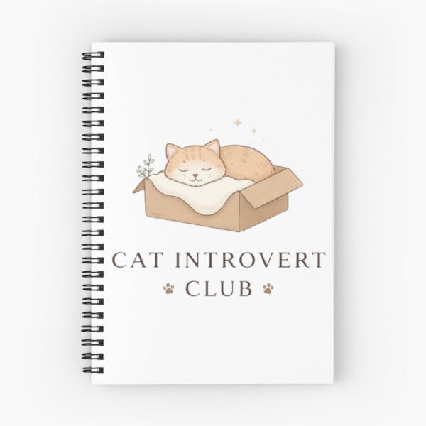 Item preview, Cat Introvert Club Minimal Cute Cat Lover Aesthetic Design designed and sold by Sanika arts .