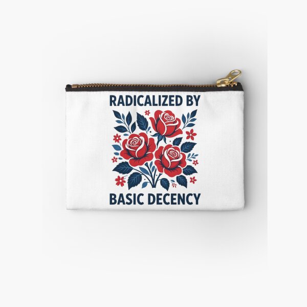 Item preview, Radicalized by Basic Decency – Red Rose Folk Art Statement Design designed and sold by Syrupulse.