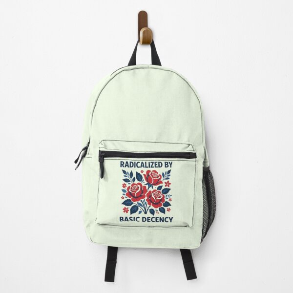 Item preview, Radicalized by Basic Decency – Red Rose Folk Art Statement Design designed and sold by Syrupulse.
