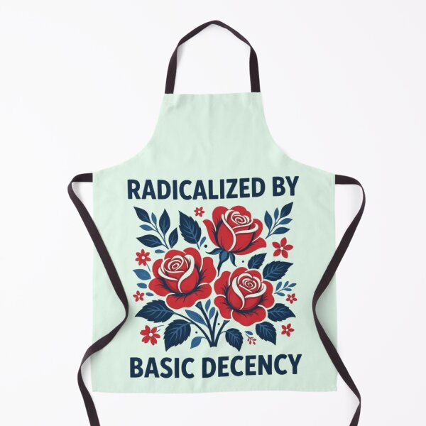 Item preview, Radicalized by Basic Decency – Red Rose Folk Art Statement Design designed and sold by Syrupulse.