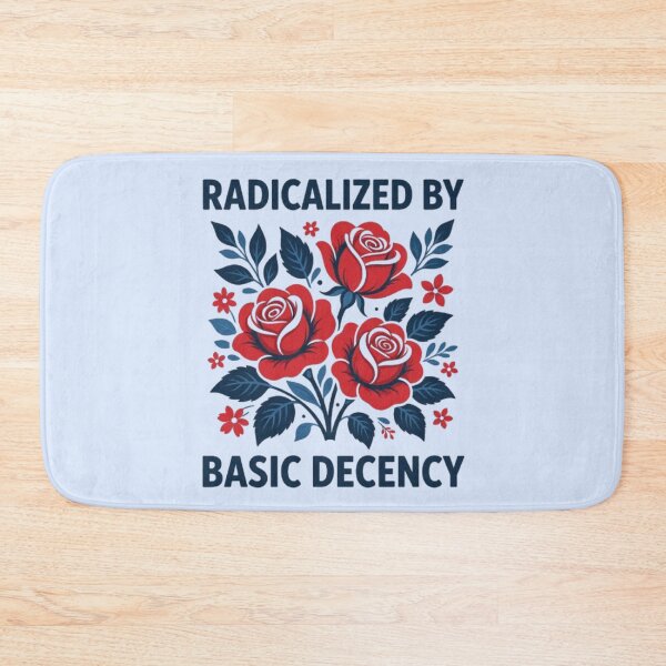 Item preview, Radicalized by Basic Decency – Red Rose Folk Art Statement Design designed and sold by Syrupulse.