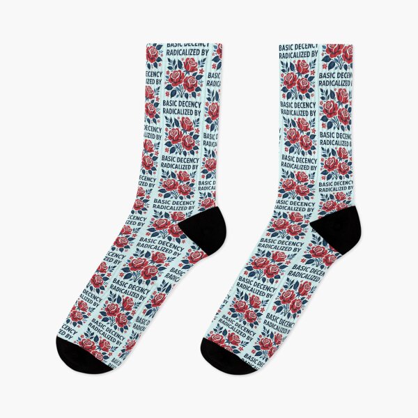 Item preview, Radicalized by Basic Decency – Red Rose Folk Art Statement Design designed and sold by Syrupulse.
