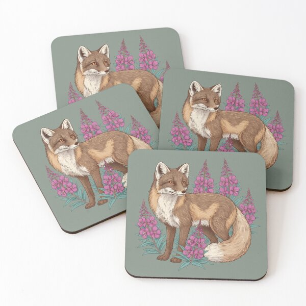 Item preview, Arctic Fox in a Botanical Summer Tundra designed and sold by BirdsnStuff.