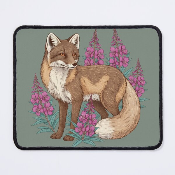 Item preview, Arctic Fox in a Botanical Summer Tundra designed and sold by BirdsnStuff.