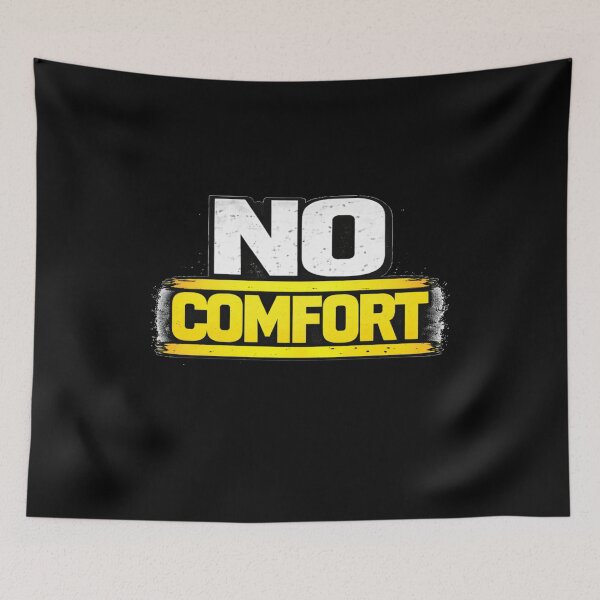 Item preview, No Comfort Gym Motivation Discipline Mindset Design designed and sold by Wolf Garage.