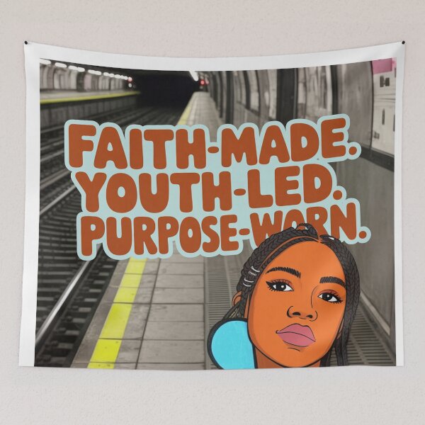 Item preview, Faith Made Youth Led Purpose Worn | Youth Motivation Streetwear | Modern Christian Tee” designed and sold by YoungWorldCo.