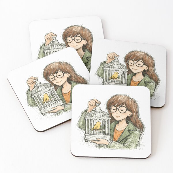 Item preview, DARIA MORGENDORFFER WITH WHITE BIRDCAGE designed and sold by LIS AND MELIVERSO.