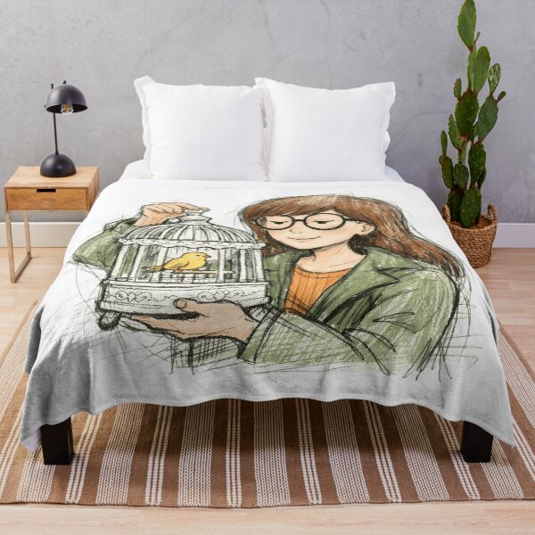Item preview, DARIA MORGENDORFFER WITH WHITE BIRDCAGE designed and sold by LIS AND MELIVERSO.
