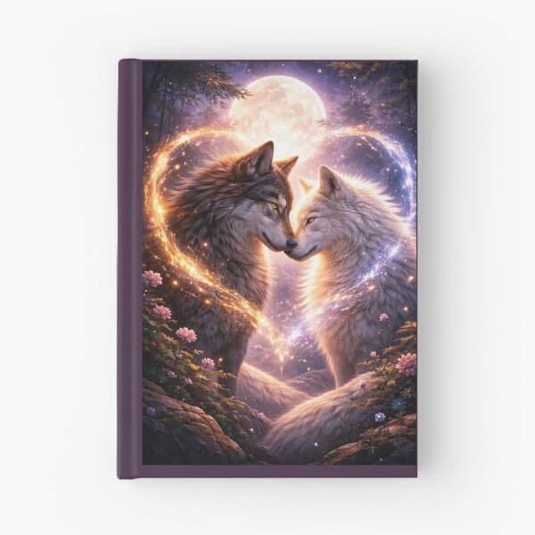 Item preview, Eternal Wolf Soulmates – Romantic Moonlit Love Art designed and sold by GeoWild Designs.