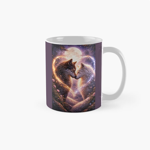 Item preview, Eternal Wolf Soulmates – Romantic Moonlit Love Art designed and sold by GeoWild Designs.