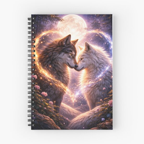 Item preview, Eternal Wolf Soulmates – Romantic Moonlit Love Art designed and sold by GeoWild Designs.
