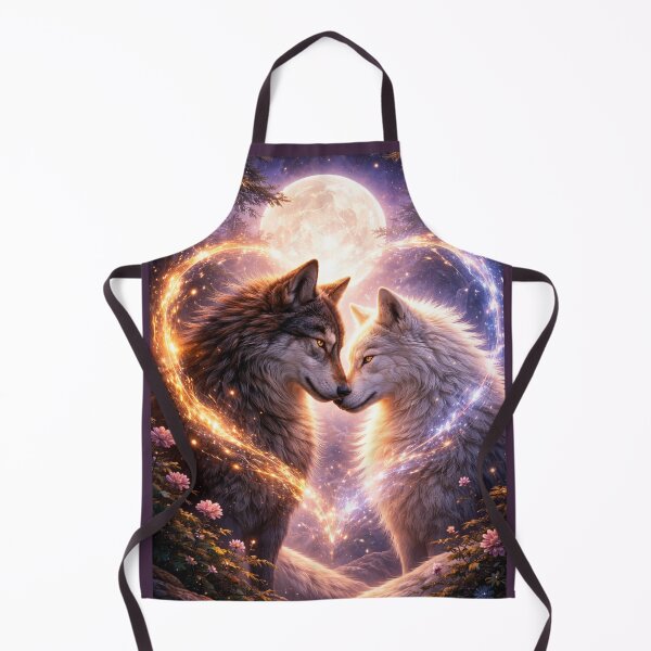 Item preview, Eternal Wolf Soulmates – Romantic Moonlit Love Art designed and sold by GeoWild Designs.