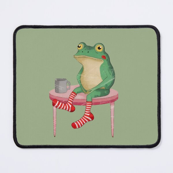 Item preview, Burnt Out Frog Sticker – Running on Empty Frog Meme Funny Exhausted Frog Anxiety Mental Health designed and sold by ZyxDes.