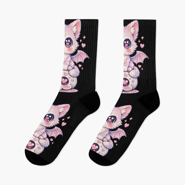 Item preview, Kawaii Pastel Goth Bat Cat on Cute Heart Skull – Spooky Cute Anime Kitty Art designed and sold by cr6zym1nd.
