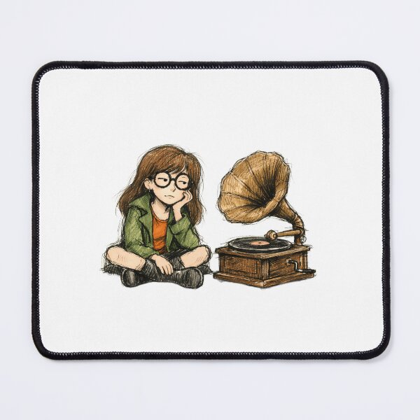 Item preview, DARIA MORGENDORFFER WITH DARK GRAMOPHONE designed and sold by LIS AND MELIVERSO.