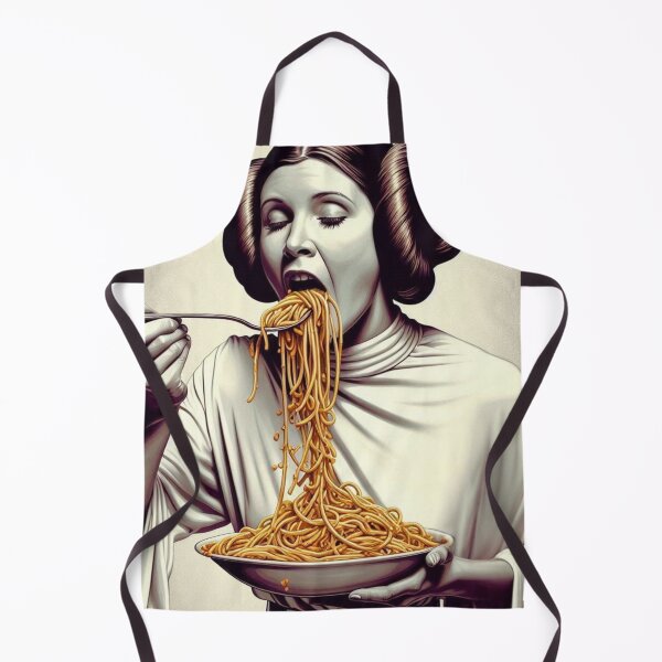 Item preview, “GALACTIC NOODLE ROYALTY — The Space Princess Who Slurps Destiny One Spaghetti Strand at a Time” designed and sold by Print Fiction.