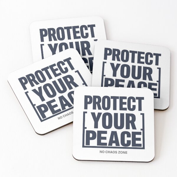Item preview, Protect Your Peace No Chaos Zone Typography Design designed and sold by InnerJoySpace.