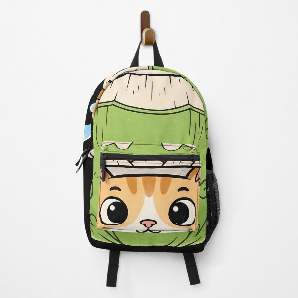 Item preview, Kawaii Coconut Cat - Cute Orange Tabby Tropical Doodle Art designed and sold by LineLoo.