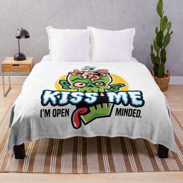 Item preview, KISS ME, I'm Open Minded - Sticker Art designed and sold by Vector-Artist.