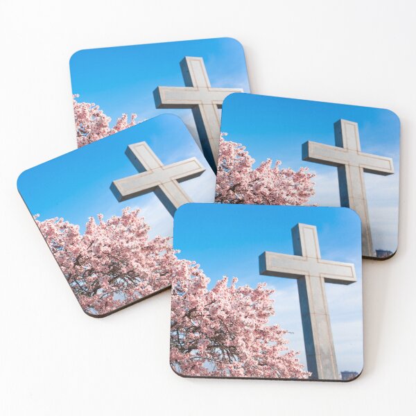 Item preview,  Blooming almond tree. Crucifix on the background. designed and sold by Niageadon.