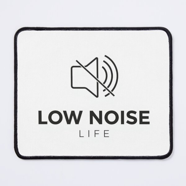 Item preview, Low Noise Life Mute Icon Minimalist Typography Design designed and sold by InnerJoySpace.