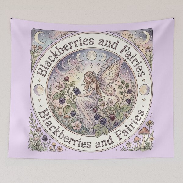 Item preview, Blackberries and fairies designed and sold by Faerieglen.
