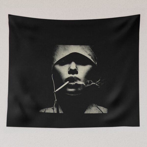 Item preview, Mysterious Nurse Smoking Cigarette Blindfolded Aesthetic designed and sold by k3rstman1.